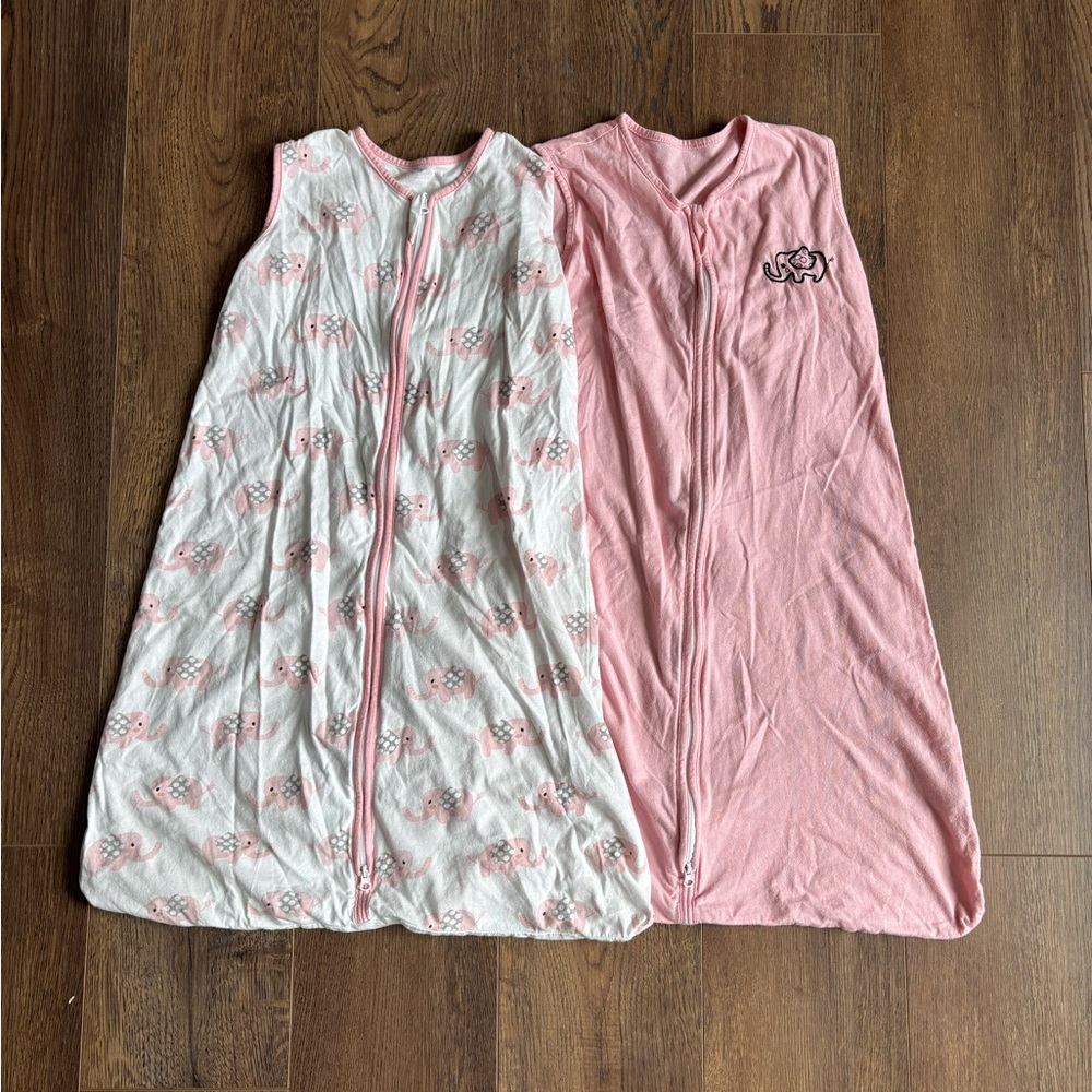 Pink and White Baby Sleep Sacks